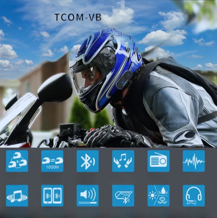 2セット★最新型改良★新品★Freedconn TCOM-VBバイク用インカム★Bluetooth5.0 FMラジオ搭載★技適認証取得★日本語取扱PDFファイル_画像4