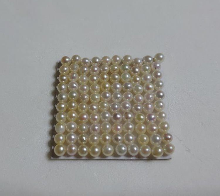 100個　あこや真珠　無穴　2.5-3mm ベビーパール　ルース_画像1