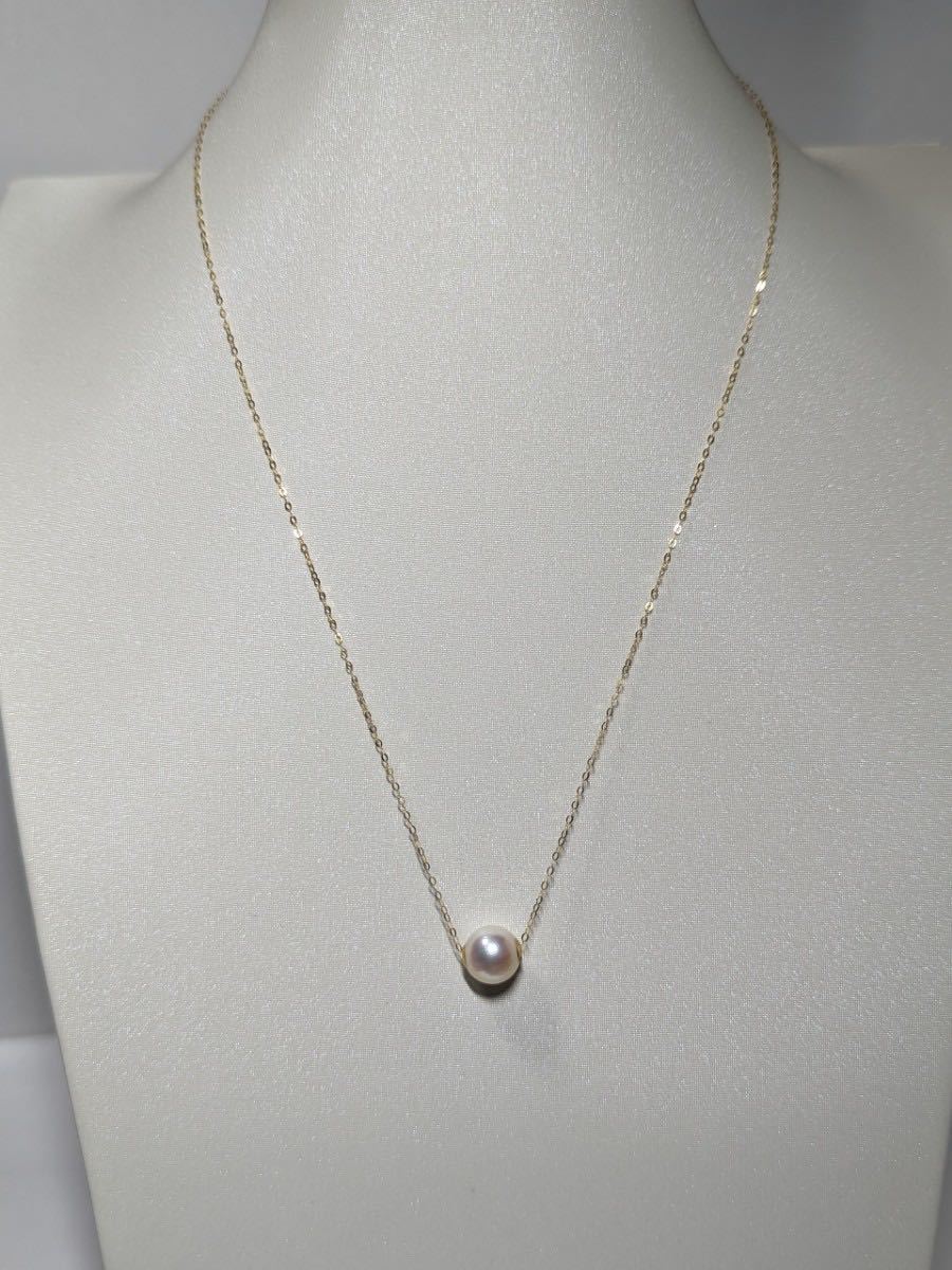 AN112 K18 8.2mm... pearl pearl necklace 