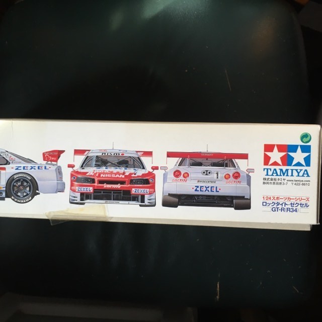 TAMIYA 1/24 SPORTS CAR SERIES No.225 LOCTITE ZEXEL GT-R(R34) PLASTIC MODEL KIT タミヤ ロックタイト・ゼクセル GT-R(R34) プラモデル_画像6