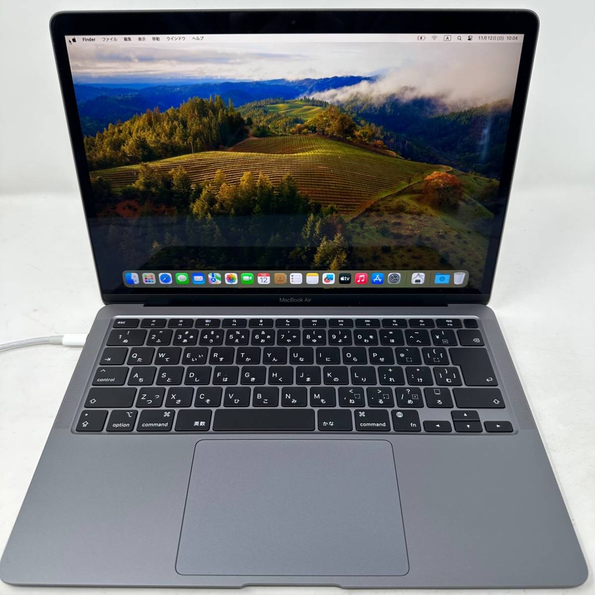 完品 美品 MacBook Air 13インチ M1チップ 8GB 256GB MGN63J/A スペースグレイ 2020 付属品付 Apple アップル 現状_画像2