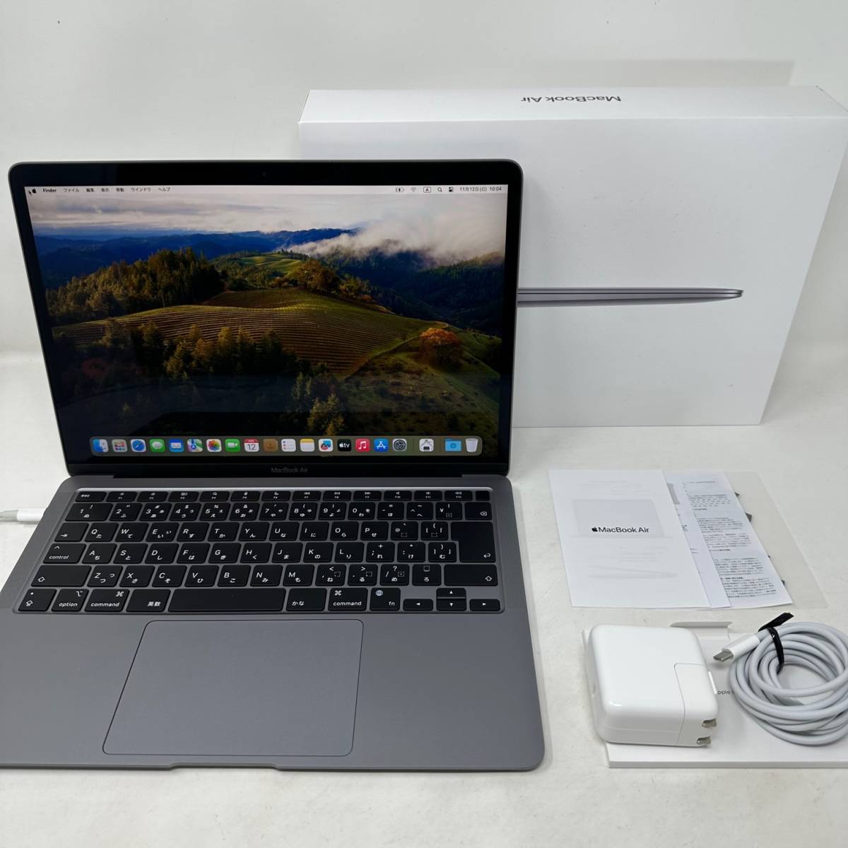 完品 美品 MacBook Air 13インチ M1チップ 8GB 256GB MGN63J/A スペースグレイ 2020 付属品付 Apple アップル 現状_画像1