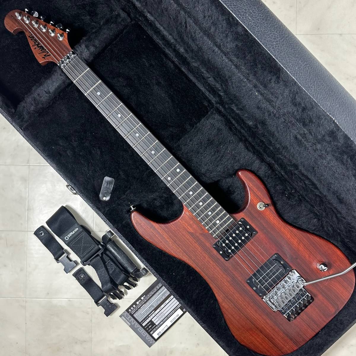 希少 USA製 Washburn N4 EPNM Padauk NUNO BETTENCOURT Signature Model パドゥーク ワッシュバーン アーム ハードケース付 サイン入り_画像1