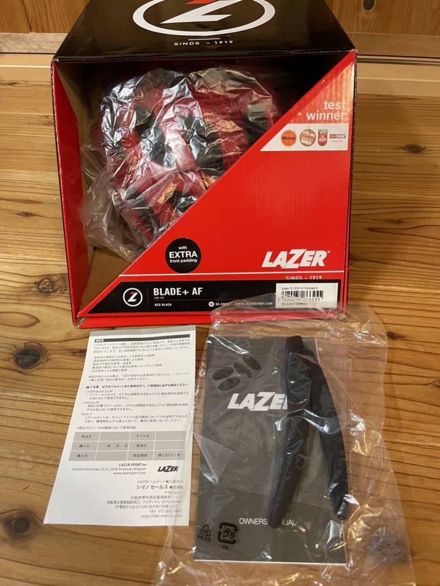 LAZER （レイザー） Blade+ AF レッドブラック　size:M 55-59cm 290g レイザー ブレイド ロード 自転車用 ヘルメット　アジアンフィット_画像9