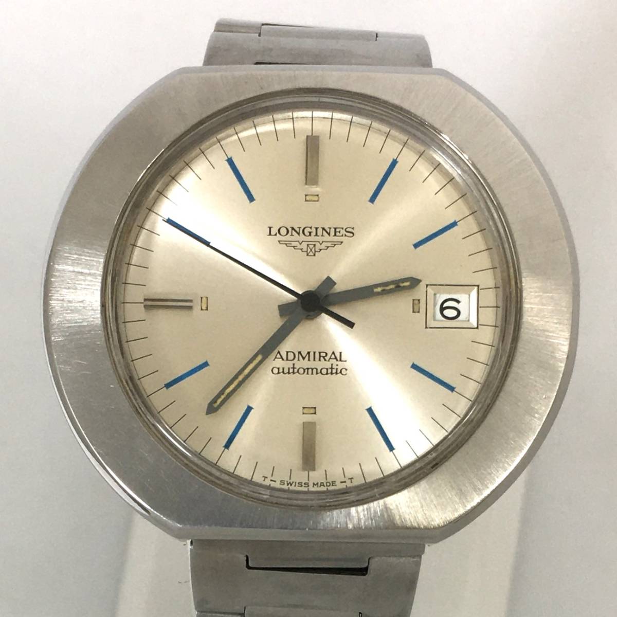 ロンジン アドミラル シルバーグレージュ 文字盤 デイト 自動巻き メンズ 腕時計 稼働品 LONGINES ADMIRAL_画像1