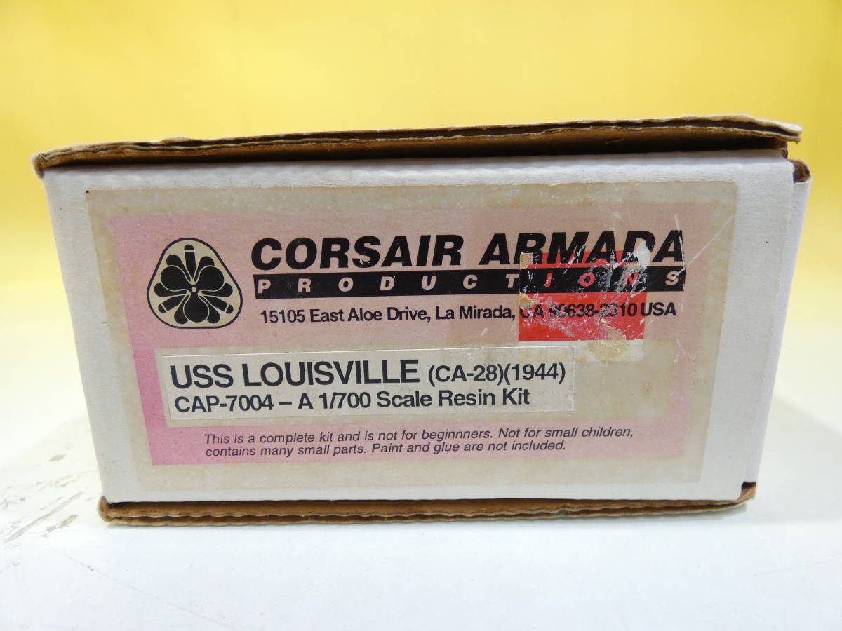 【ジャンク扱い】CORSAIR ARMADA　1/700 USS LOUISVILLE　CA-28　1944　ルイビル　【未組立】J4　S1258_画像6