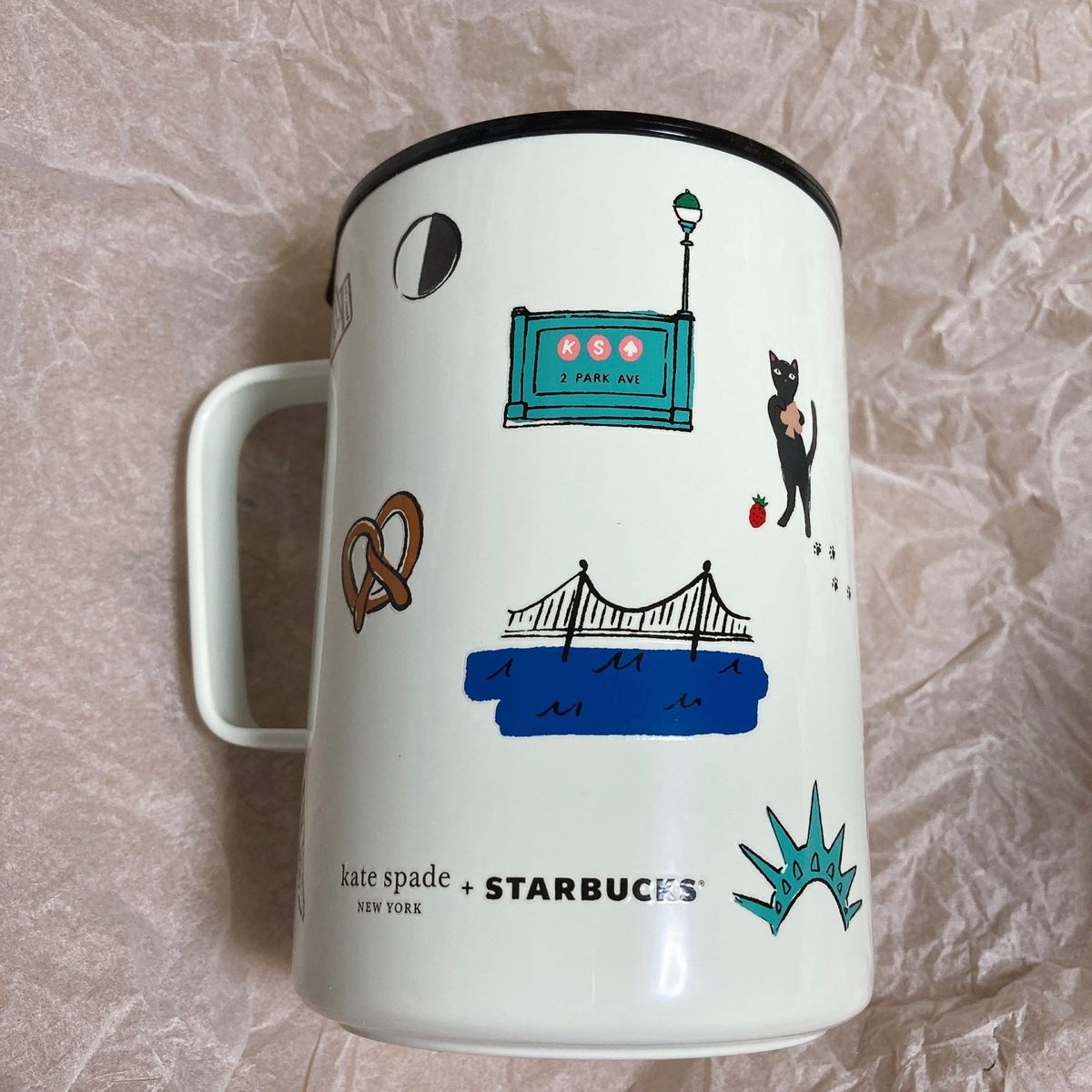 スターバックス　ケイトスペード　マグカップ　蓋つき