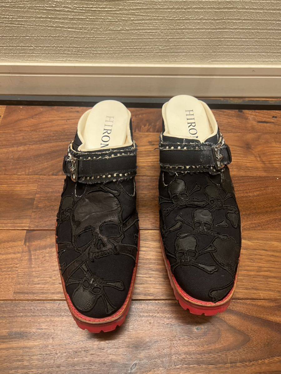 Roen hiromu takahara スカルパッチ　ミュール　靴　shoes_画像1