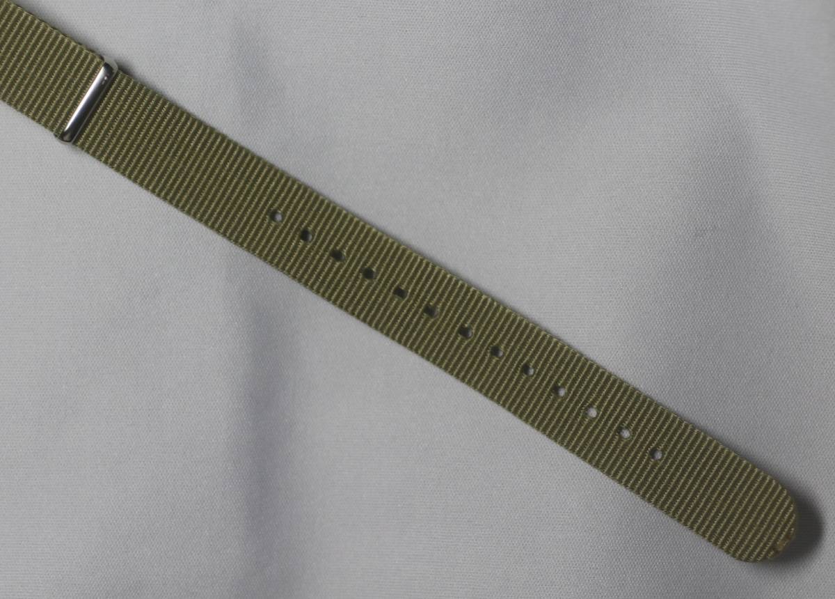 Nato 16mm khaki khaki SS* silver color * plating tail pills strap band military nylon made army for unused new goods 