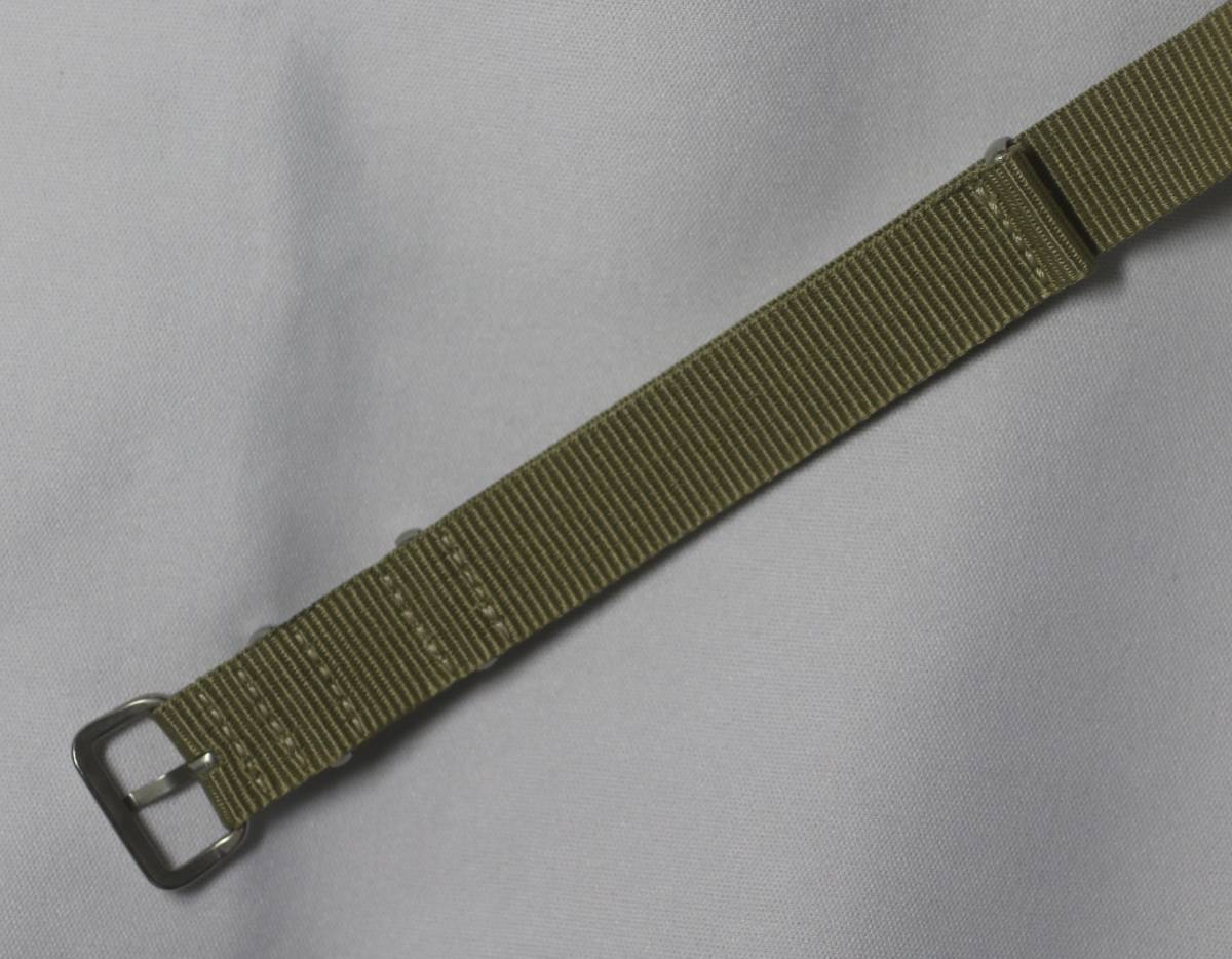 Nato 16mm khaki khaki SS* silver color * plating tail pills strap band military nylon made army for unused new goods 