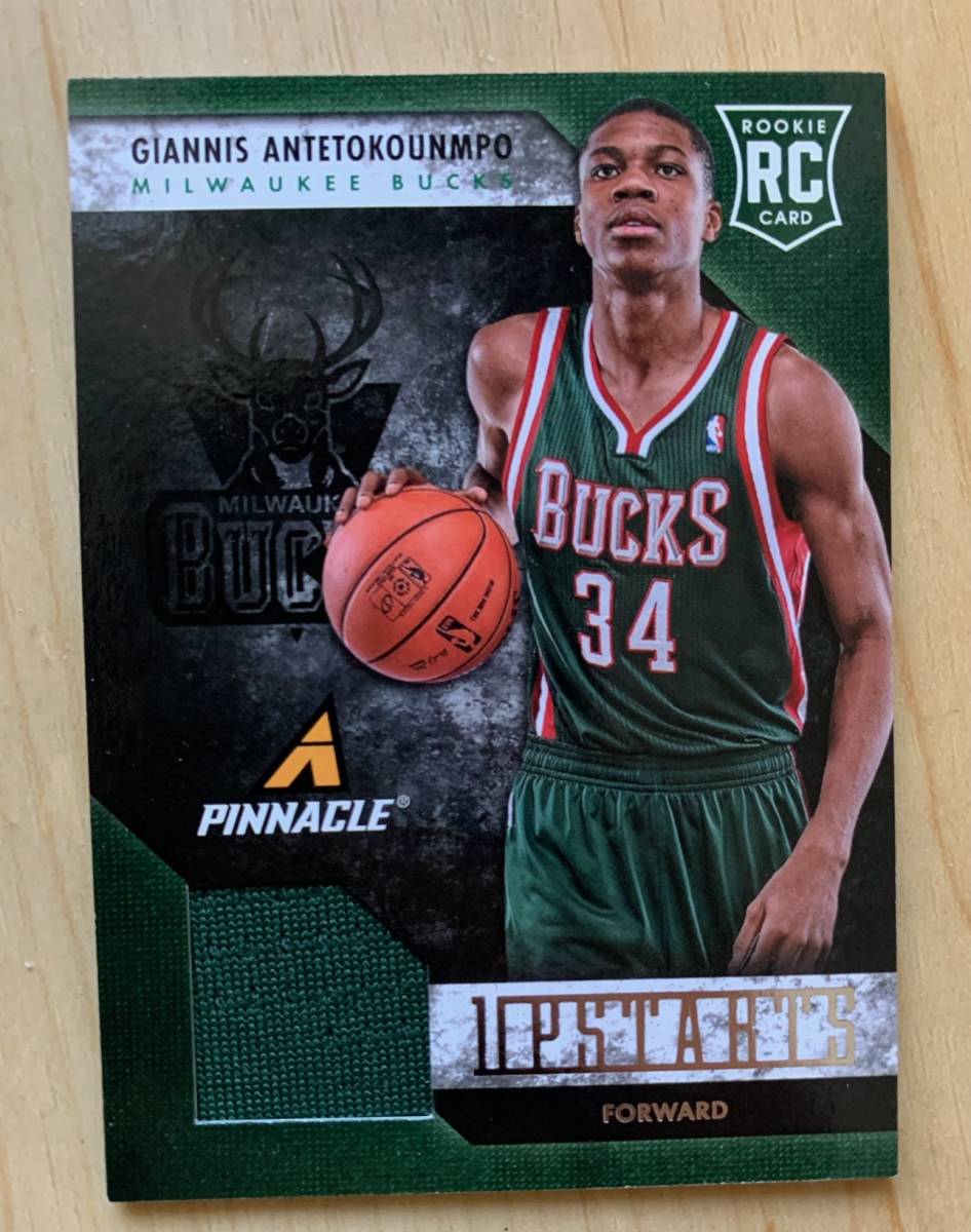 【RC】2013-14 Panini Pinnacle Giannis Antetokounmpo　Jersey Card 　ヤニス　ルーキー_画像1