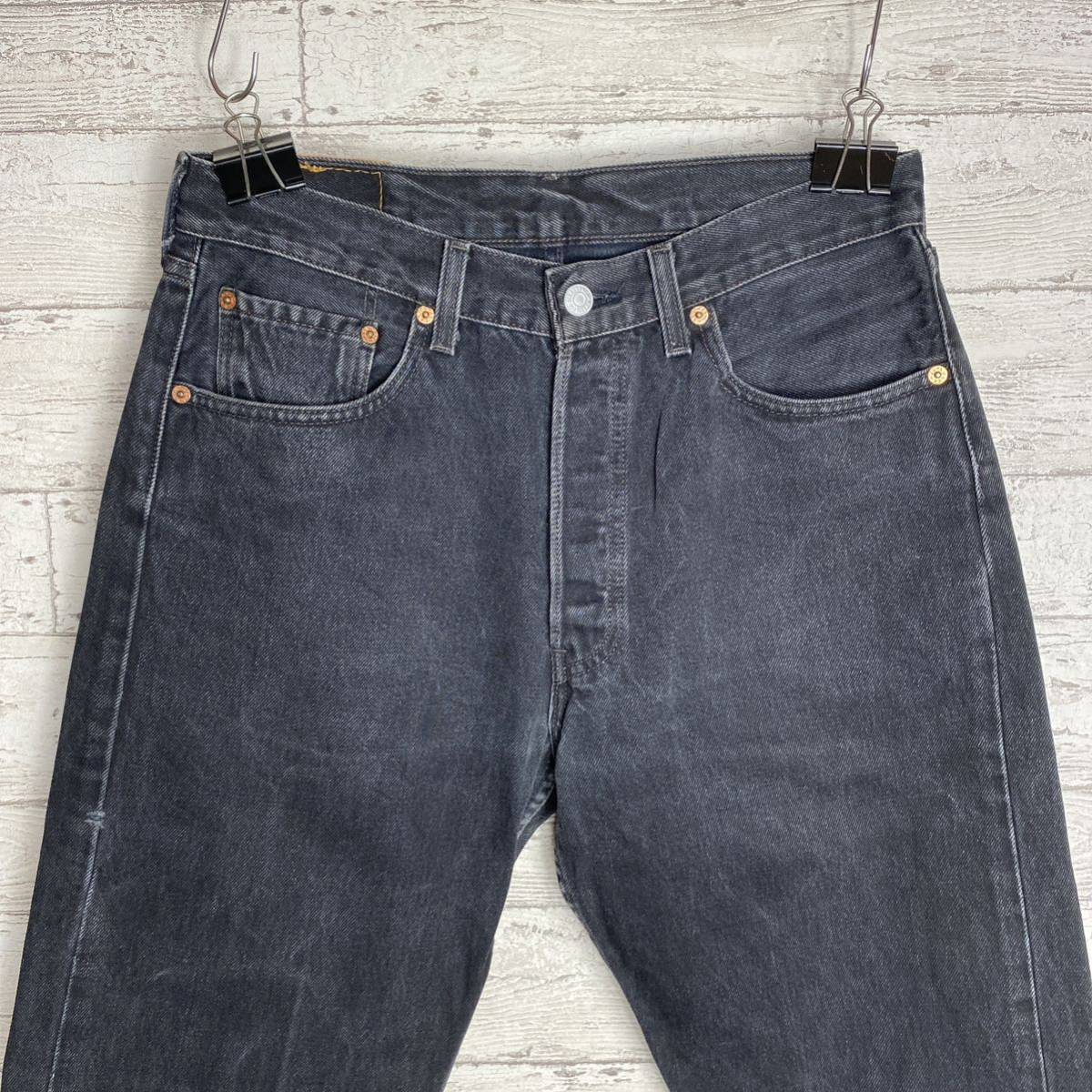 90's Levi''s 501 USA製 ブラック デニムパンツ W32 ジーンズ 90's Levi''s 501 USA製 ブラック デニムパンツ W32 ジーンズ