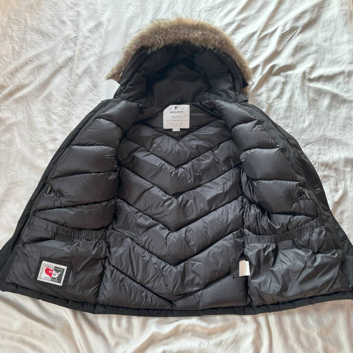 【WOOLRICH／ウールリッチ】60/40クロス　NEW ARCTIC PARKA エディフィス別注 アークティックパーカ WOCPS2944  コヨーテ 黒 S（Ｍ位）