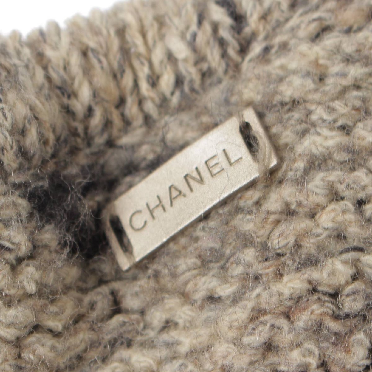 【シャネル】Chanel　99A ニット ボトムス ワイドパンツ P14368 グレージュ 40 【中古】【正規品保証】193294_画像3