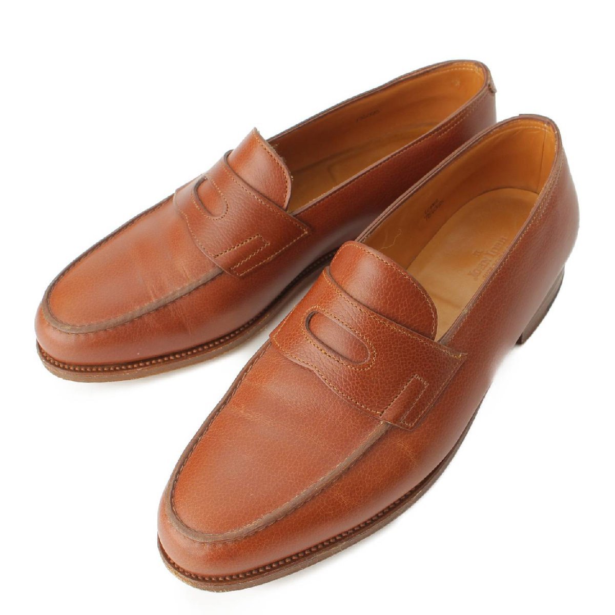 【ジョンロブ】John Lobb　メンズ ロペス レザー コインローファー ブラウン 7E 【中古】【正規品保証】180794_画像1