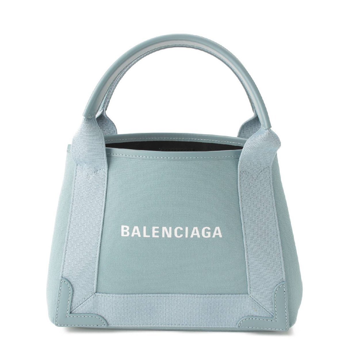 【バレンシアガ】Balenciaga　ネイビーカバス XS ポーチ付き キャンバス トートバッグ 390346 ブルー 【中古】【正規品保証】192478