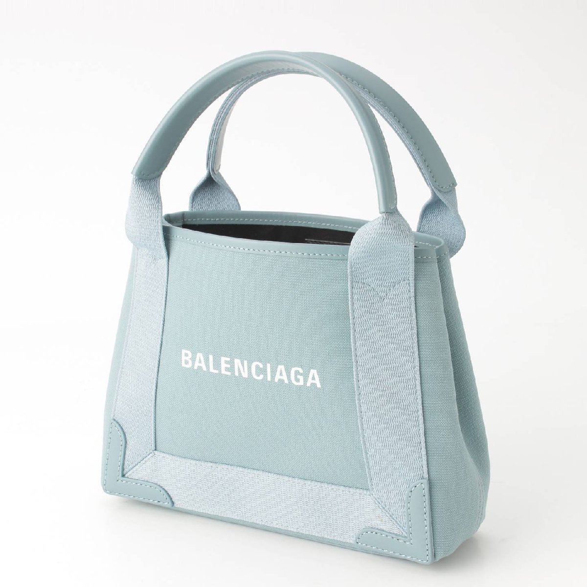 【バレンシアガ】Balenciaga　ネイビーカバス XS ポーチ付き キャンバス トートバッグ 390346 ブルー 【中古】【正規品保証】192478_画像2