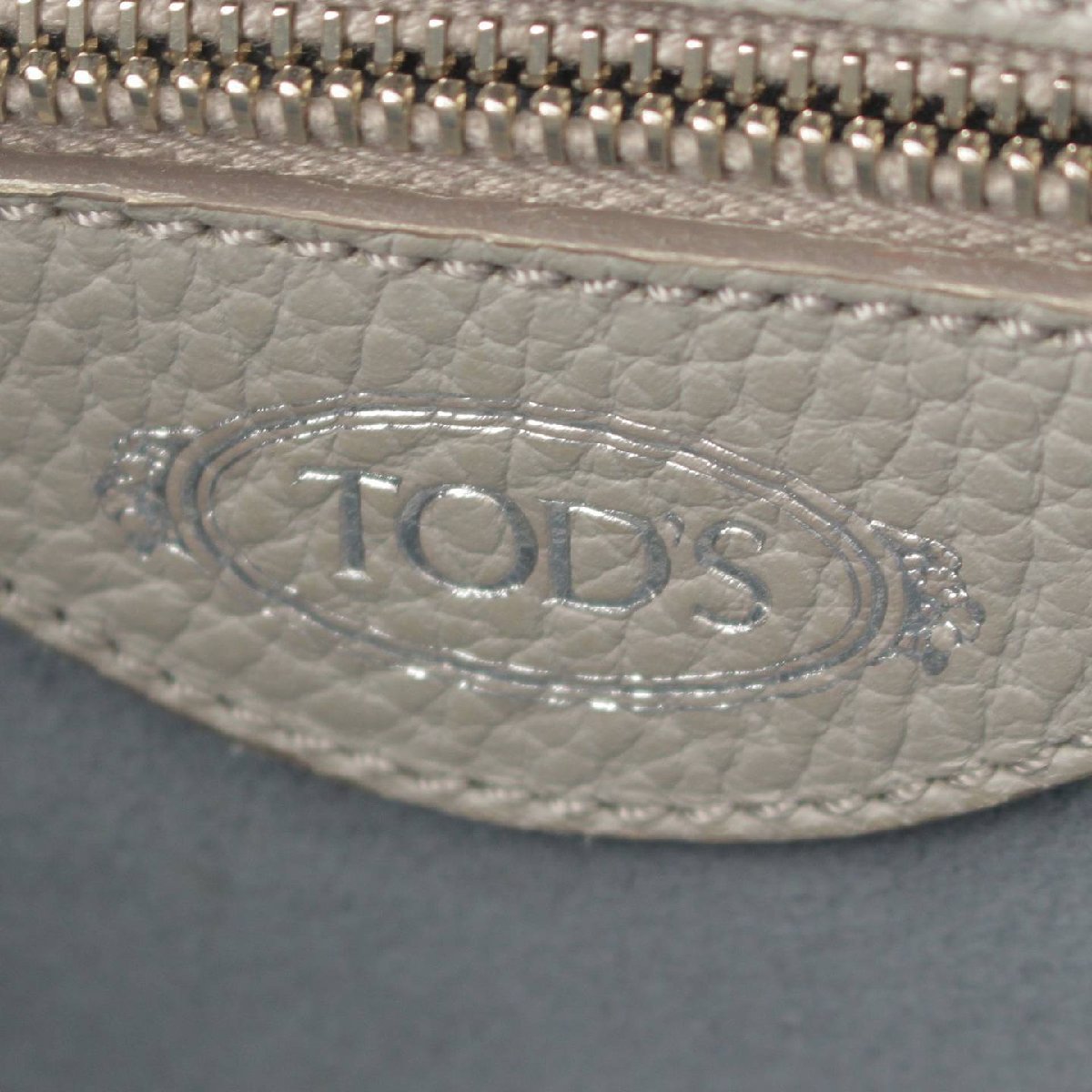 【トッズ】Tods　ジョイ レザー チャーム トートバッグ XBWANQAV300FFX グレー 【中古】【正規品保証】191568_画像6