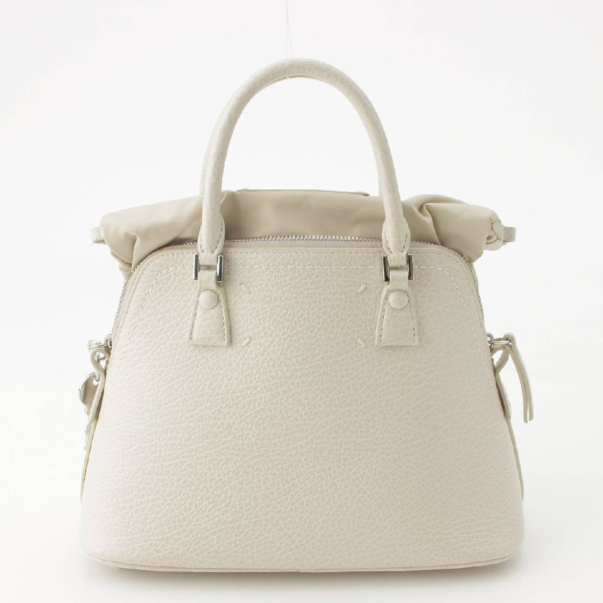 [ mezzo n Margiela ]Maison Margiela 5AC leather 2way handbag S56WG0082 white [ used ][ regular goods guarantee ]193252