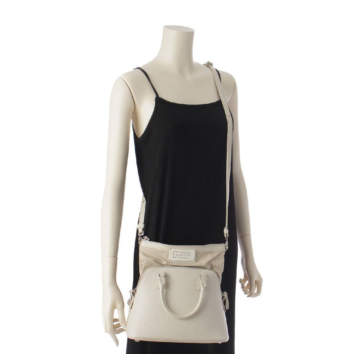 [ mezzo n Margiela ]Maison Margiela 5AC leather 2way handbag S56WG0082 white [ used ][ regular goods guarantee ]193252
