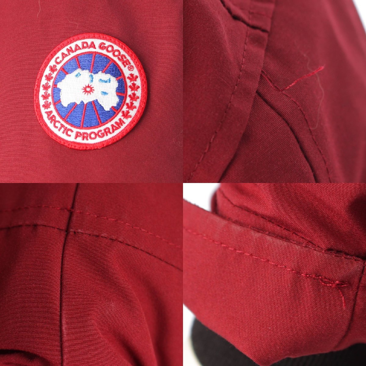 【カナダグース】CANADA GOOSE メンズ CHATEAU PARKA フード ダウンジャケット 3426MA ワインレッド L 【中古】191532_画像8