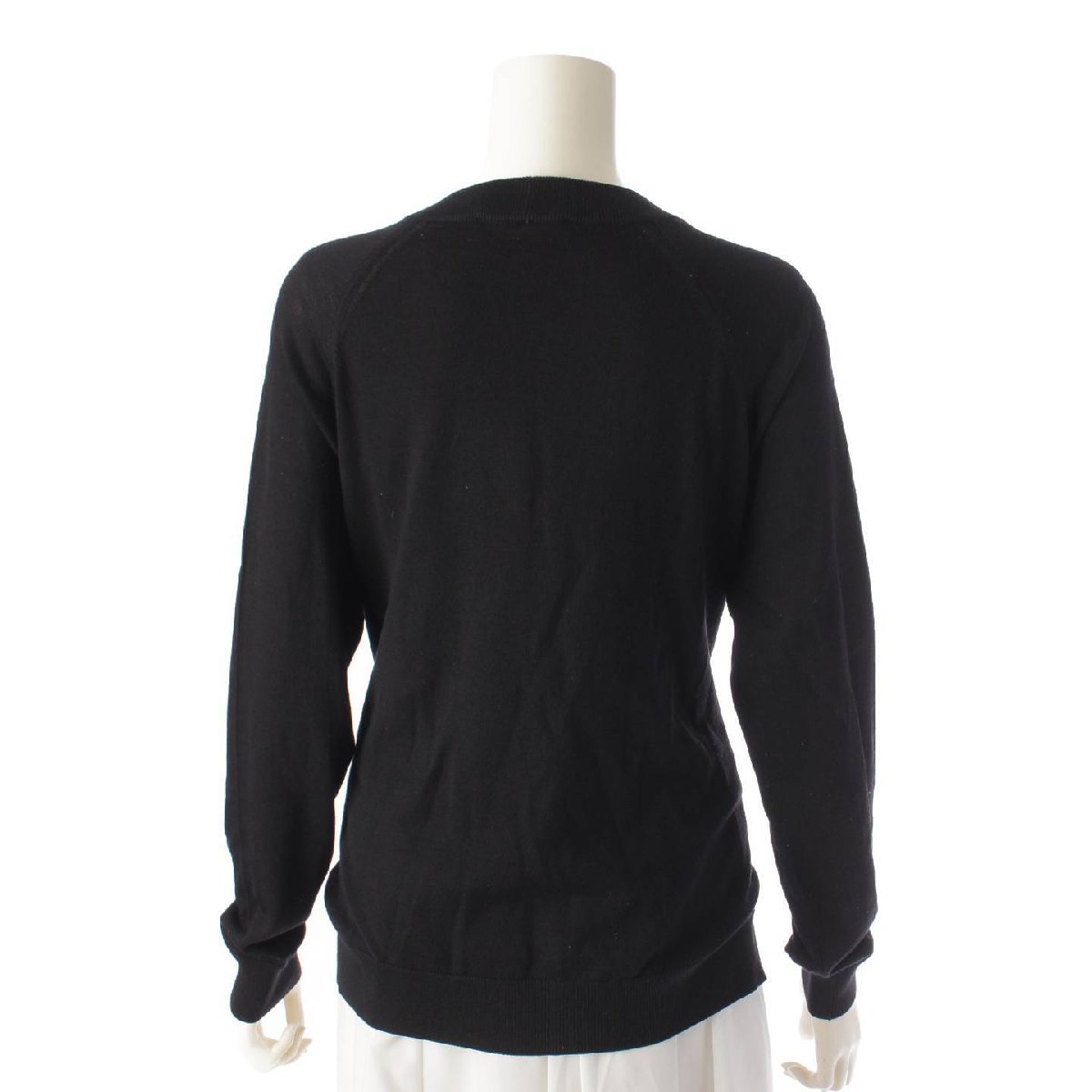 [ Prada ]Prada 19 year wool V neck knitted cardigan P25H07 S192 1A73 black 38 [ used ][ regular goods guarantee ]190904
