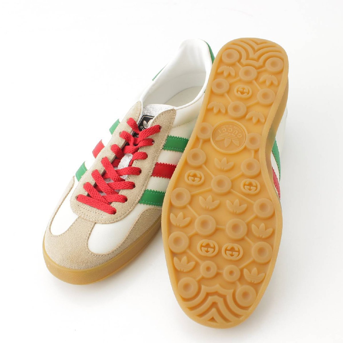 [ Gucci ]Gucci Adidas сотрудничество мужской кожа × замша gazeru спортивные туфли многоцветный UK9 не использовался [ б/у ][ стандартный товар гарантия ]192771