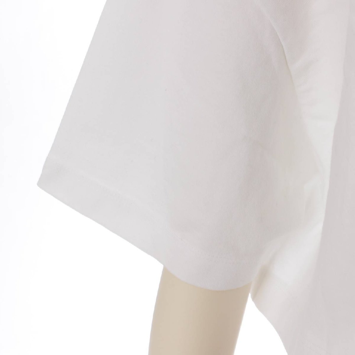 【プラダ】Prada　　21SS トライアングル バッジ オーバーサイズ クロップド Tシャツ トップス ホワイト XS 【中古】【正規品保証】187001_画像7