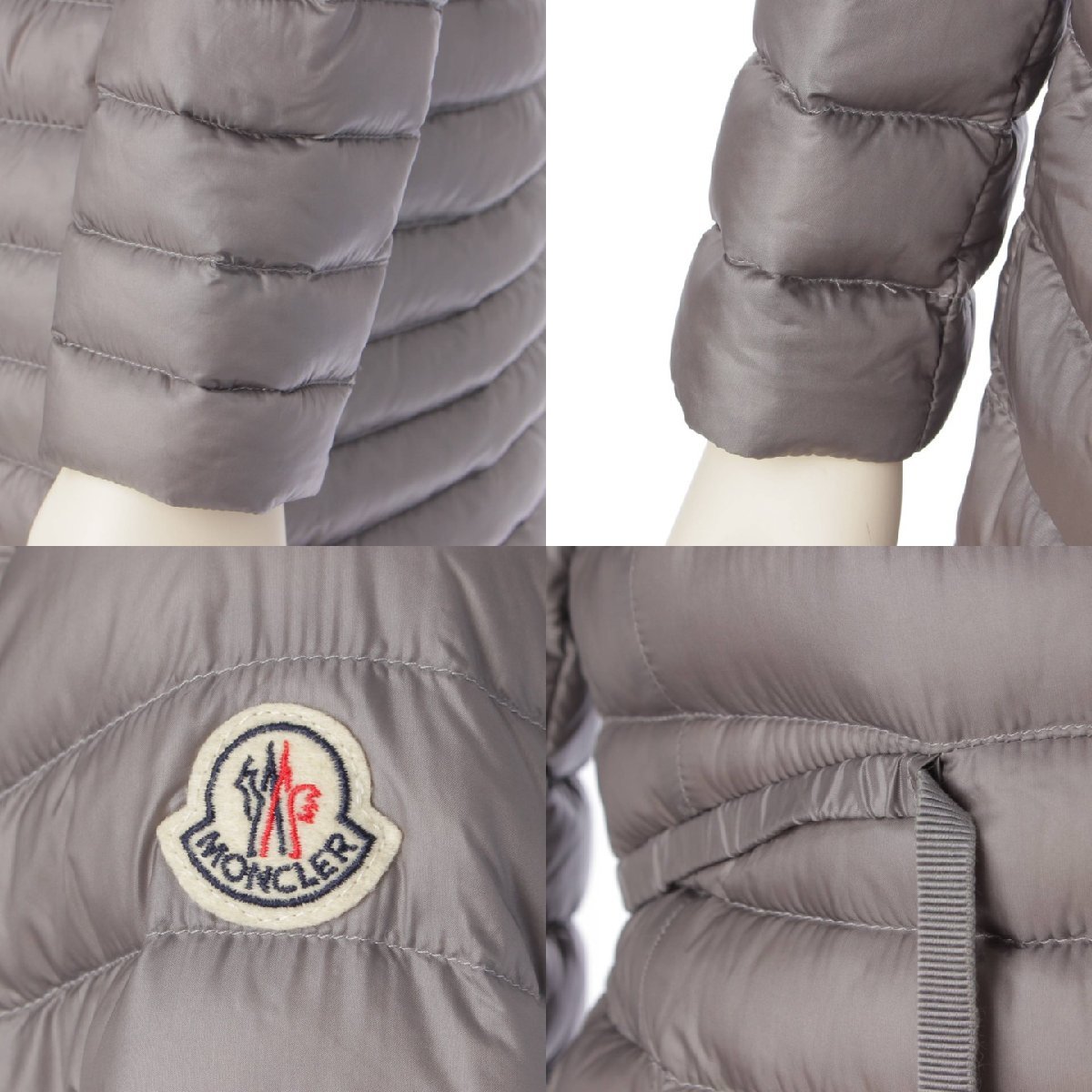 【モンクレール】Moncler 14年 BARBEL バーベル ジップアップ フーディ ダウンコート グレー 00 【中古】193071_画像6