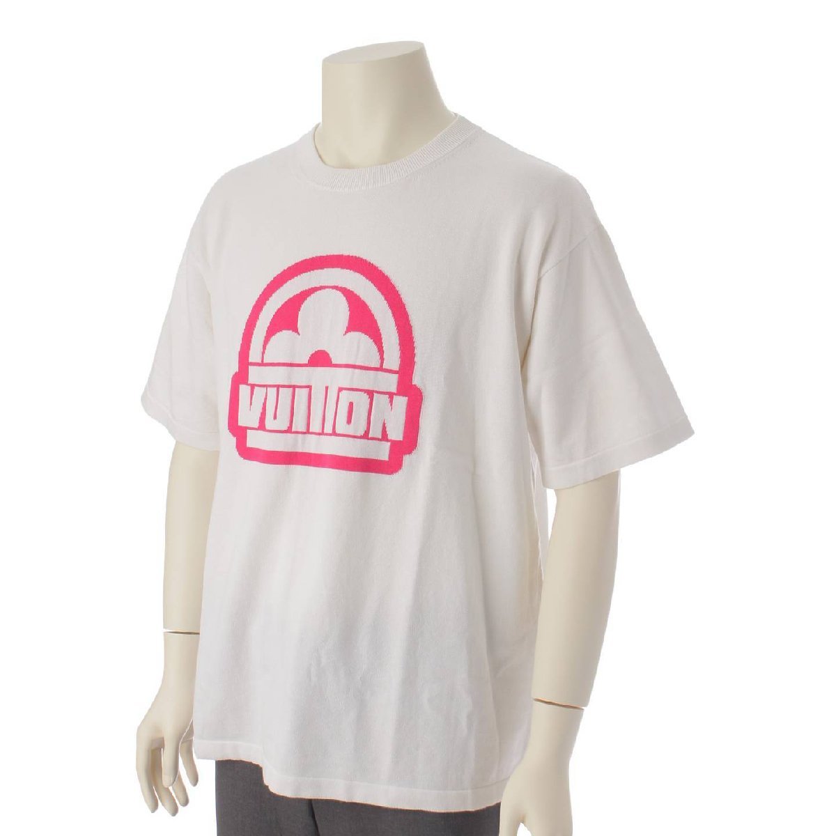 【ルイヴィトン】Louis Vuitton メンズ 23SS コットン ショートスリーブ ニット Tシャツ トップス ホワイト L 【中古】193426_画像2