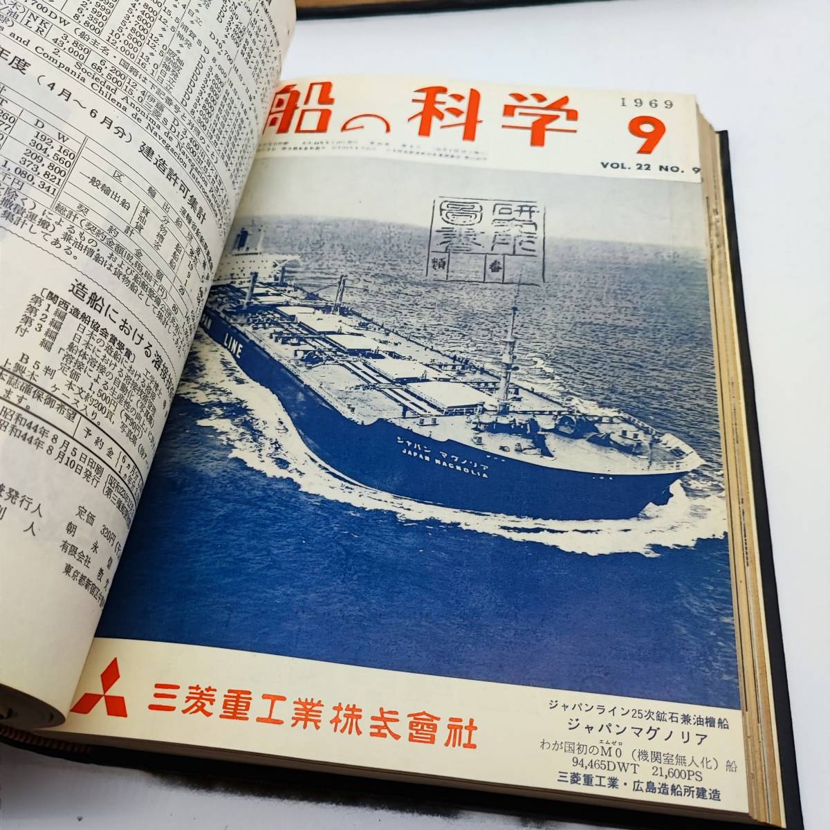 【希少・特装？】船の科学　第22巻　上巻／下巻セット　昭和44年　1969年　1月～12月　12冊分　60サイズ_画像8