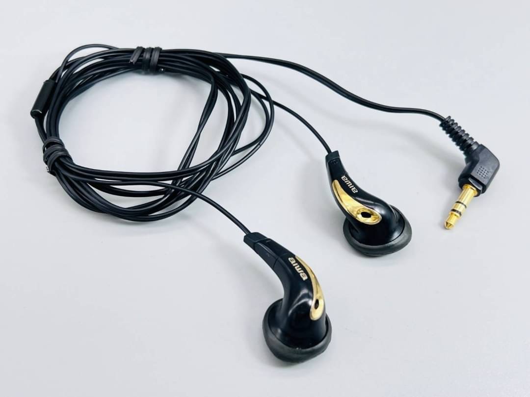 【希少品】AIWA HP-D6 vintage EARPHONE HEADPHONE ★ イヤホン ヘッドホン イヤフォン ヘッドフォン ★ レトロアイワ ★ 動作OK ★