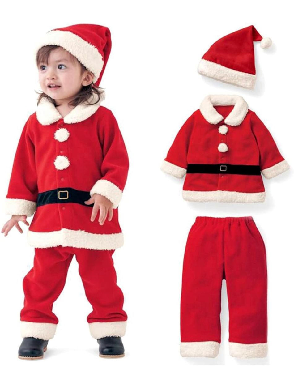 サンタクロース 子供用 クリスマス 衣装 男の子 女の子100cm