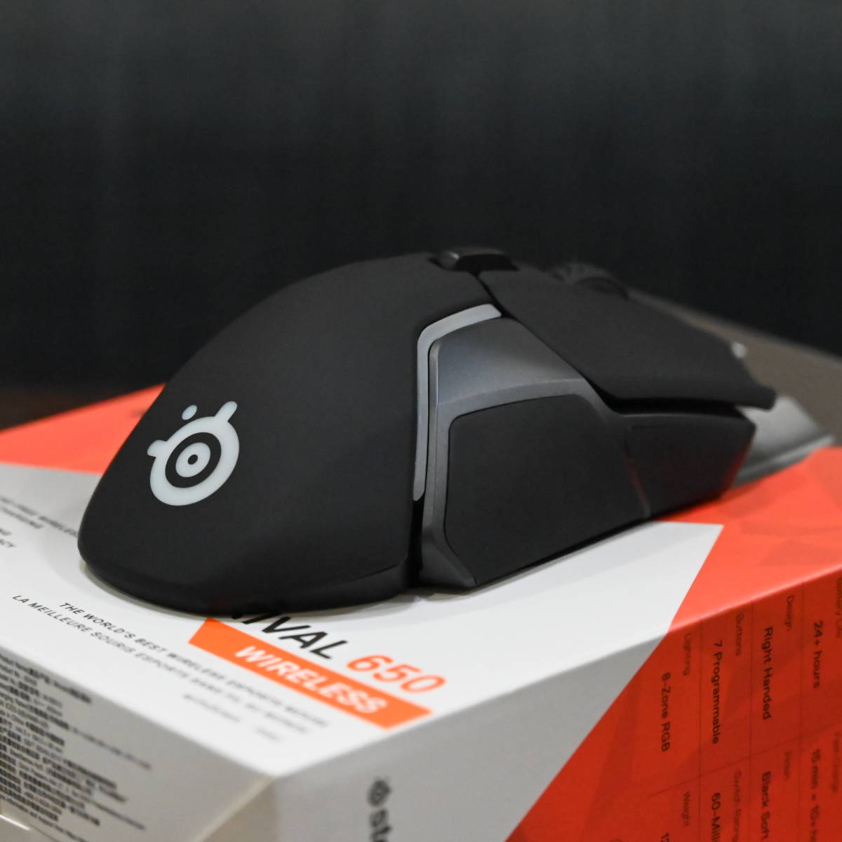 【送料込】【美品】steelseries RIVAL 650 WIRELESS ゲーミングマウス_画像4