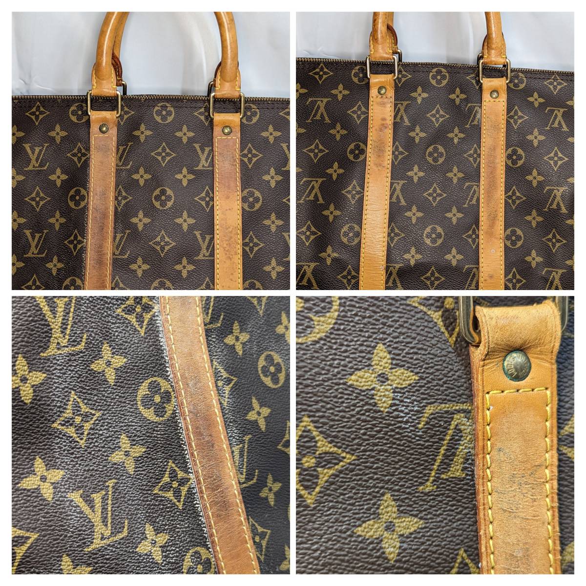 THR-140　LOUIS VUITTON　ルイヴィトン　モノグラム　キーポル　バンドリエール45　M41418　ストラップ欠品　ボストンバッグ_画像7