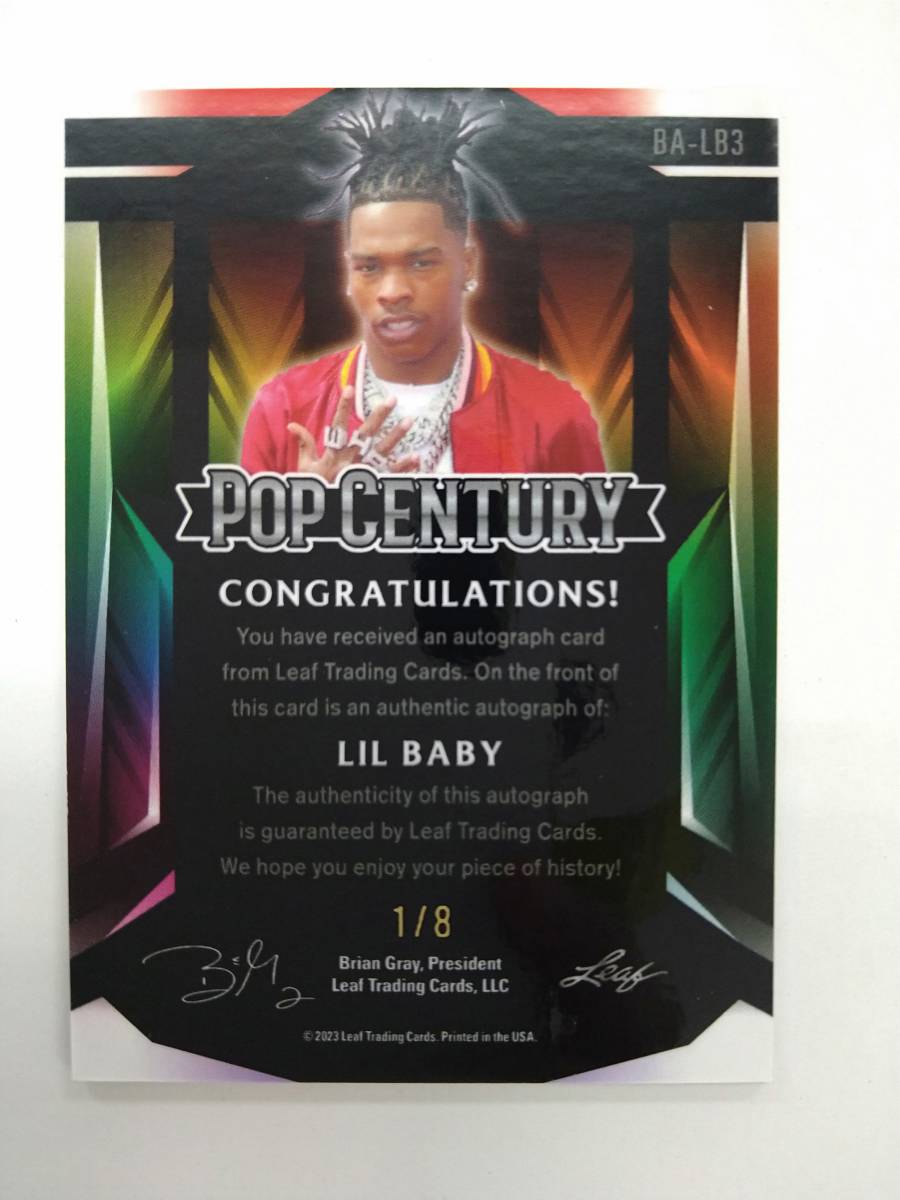  price cut LEAF METAL POP CENTURY BA-LB3 LIL BABY 1st POP CENTURY AUTO 1/8 1st NUMBER Roader shipping special price prompt decision liru Bay Be autograph autograph 