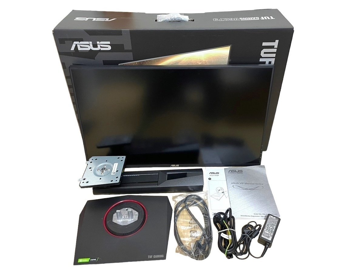 ■【美品】ASUS TUF Gaming VG279QR ゲーミングモニター 27インチ フルHD IPS 165Hz 1ms 黒 エイスース 液晶ディスプレイ LEDバックライト_画像1