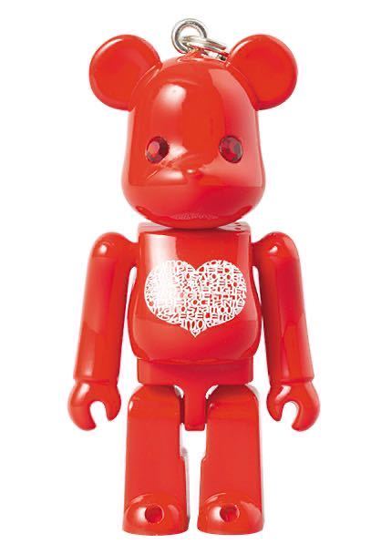 BE@RBRICK Happy ベアブリック 50% 赤　ストラップ_画像1