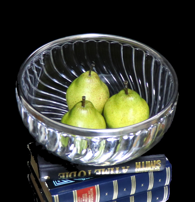 オールド・バカラ(BACCARAT) 特大 3kg 銀巻鉢 バンブー サラダ オールド・バカラ(BACCARAT) 特大 3kg 銀巻鉢 バンブー サラダ