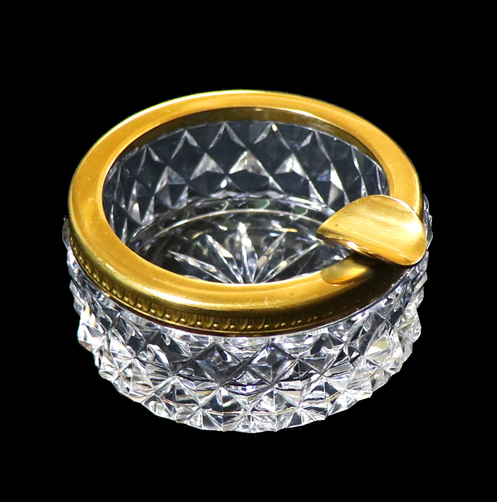 オールド・バカラ(BACCARAT) 極稀少 ブロンズ装飾 灰皿 オールド・バカラ(BACCARAT) 極稀少 ブロンズ装飾 灰皿