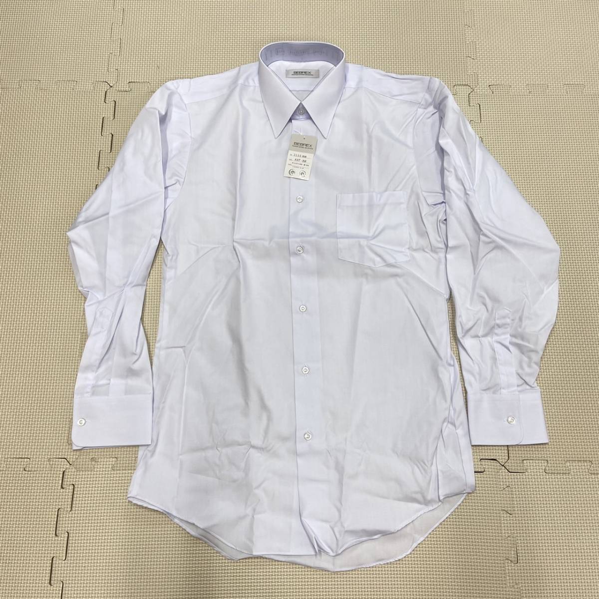 (M)519 新品【スクールシャツ】制服 サイズ A37-80 /白/BEBREX/長袖/ワイシャツ/カッターシャツ/冬用/中学/高校/男子学生服/日本製/小さめ_画像2