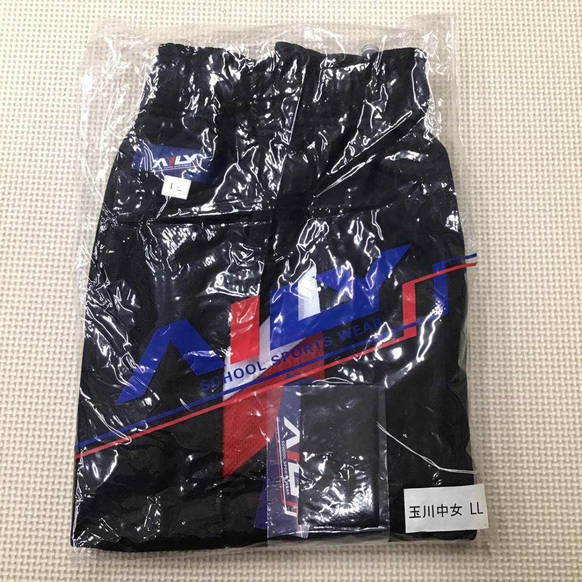 AL4-BLL new goods [ sphere river junior high school ]AILY shorts size LL / black × red × white / jersey / is - bread / short bread / sport wear / junior high school student / gym uniform / gym uniform 