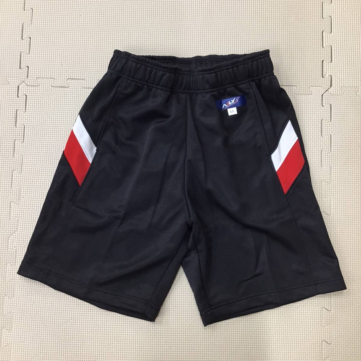 AL4-BLL new goods [ sphere river junior high school ]AILY shorts size LL / black × red × white / jersey / is - bread / short bread / sport wear / junior high school student / gym uniform / gym uniform 