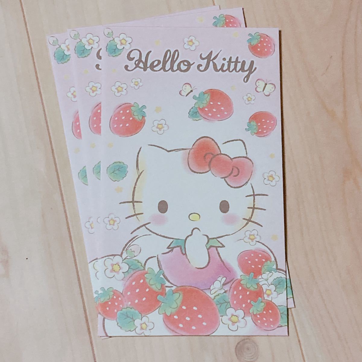 1594* Sanrio Hello Kitty ki tea New Year's gift sack pochi sack Mini envelope 3 sheets packing sack 