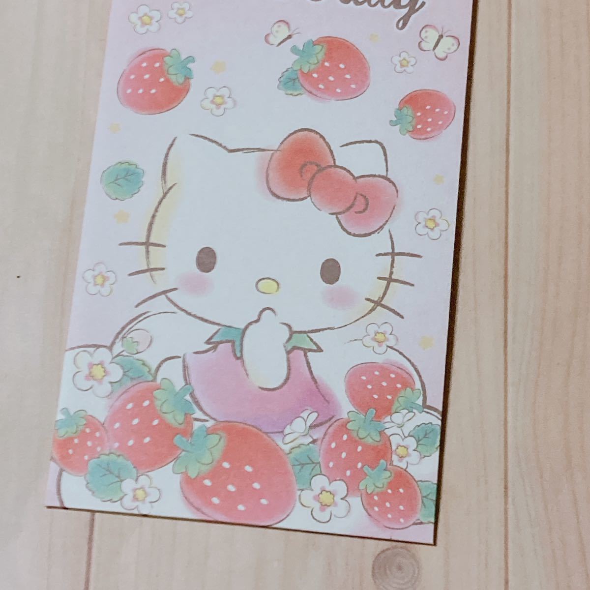 1594* Sanrio Hello Kitty ki tea New Year's gift sack pochi sack Mini envelope 3 sheets packing sack 