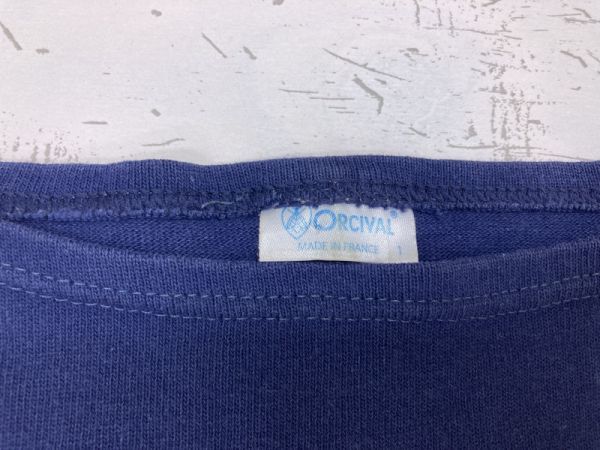 【送料無料】フランス製 ORCIVAL オーシバル インポート フレンチ マリン 無地 バスクシャツ 長袖Tシャツ カットソー レディース 1 紺_画像2