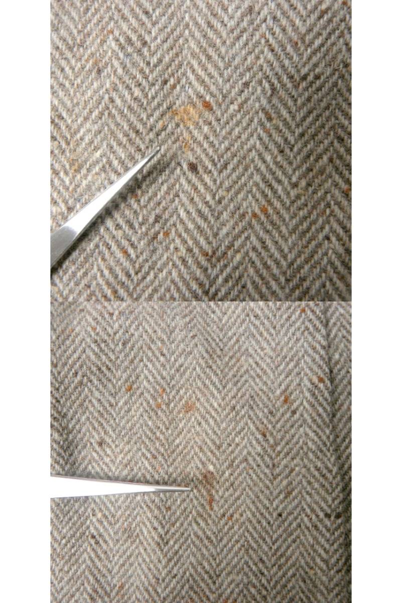 レリアン Leilian ゴールドタグ カラーネップがアクセント ヘリンボーンツイードスカート 巻きスカート風 裏地付き 日本製 l0201-4_画像7