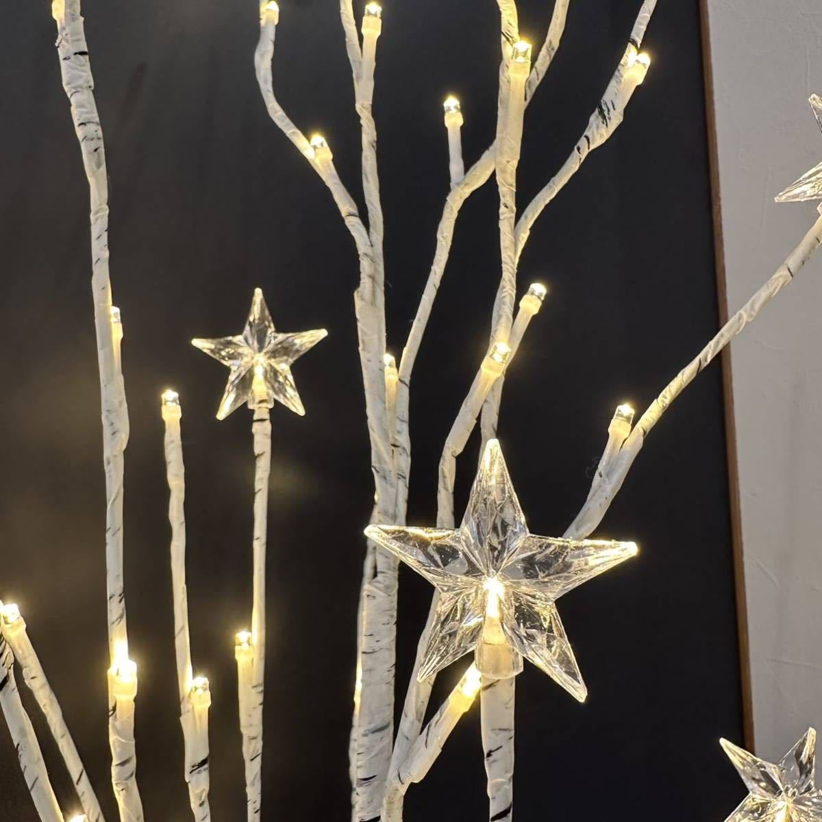 120cm white birch manner tree outlet light Christmas tree Event decoration star HAPPY SEASON Xmas display furniture 