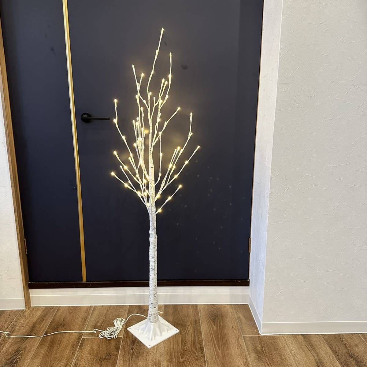 120cm white birch manner tree outlet light Christmas tree Event decoration star HAPPY SEASON Xmas display furniture 