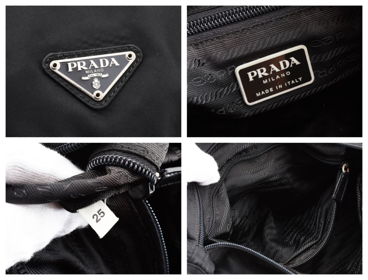 1円 PRADA　プラダ　テスート　ナイロン　リナイロン　ショルダーバッグ　斜めかけ　メッセンジャーバッグ　トライアングル　23-7026_画像10